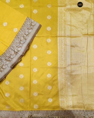Pure Banarasi Handloom Katan Silk Zari Booty Saree