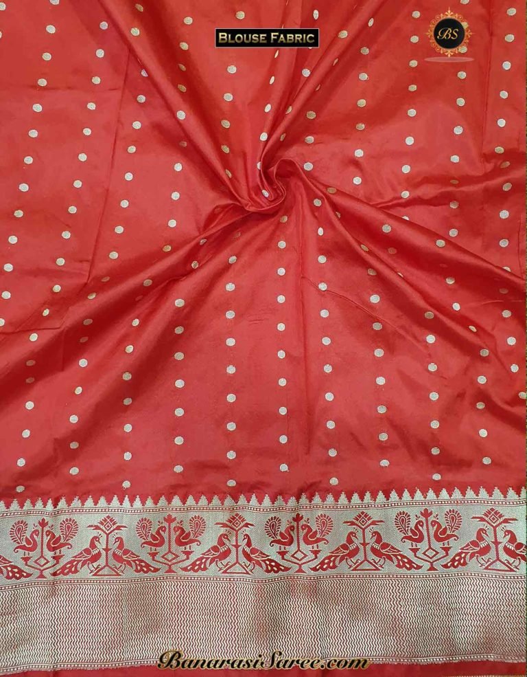 Pure Banarasi Handloom Katan Silk Paithani Border Figure Boota Saree - Image 5