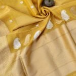 Pure Banarasi Handloom Golden Color Tissue Saree