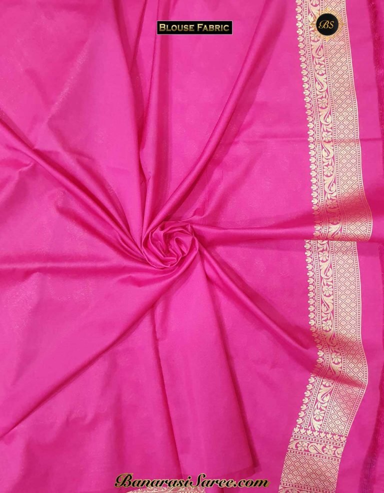 Banarasi Handloom Soft Silk Pink Color Zari Booty Saree - Image 6