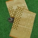 Banarasi Handloom Soft Silk Olive Green Color Zari Booty Saree