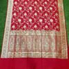 Banarasi Handloom Soft Silk Red Color Sona Roopa Jaal Saree - Image 5