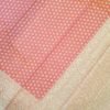 Banarasi Handloom Cotton Silk Pink Color Booty Saree - Image 2